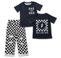 Black rad like dad top checked jeans kids boy outfits