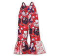 Red scream balloon baby girls Halloween jumpsuit