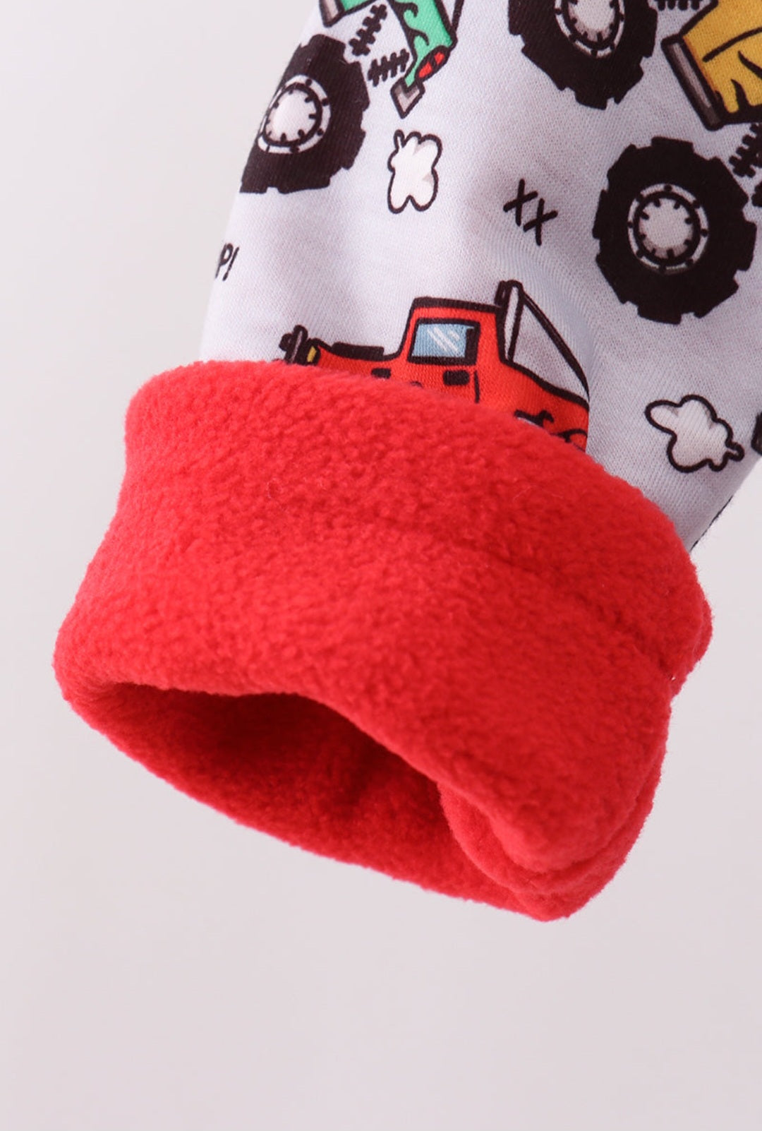 Monster truck fleece hoodie jacket
