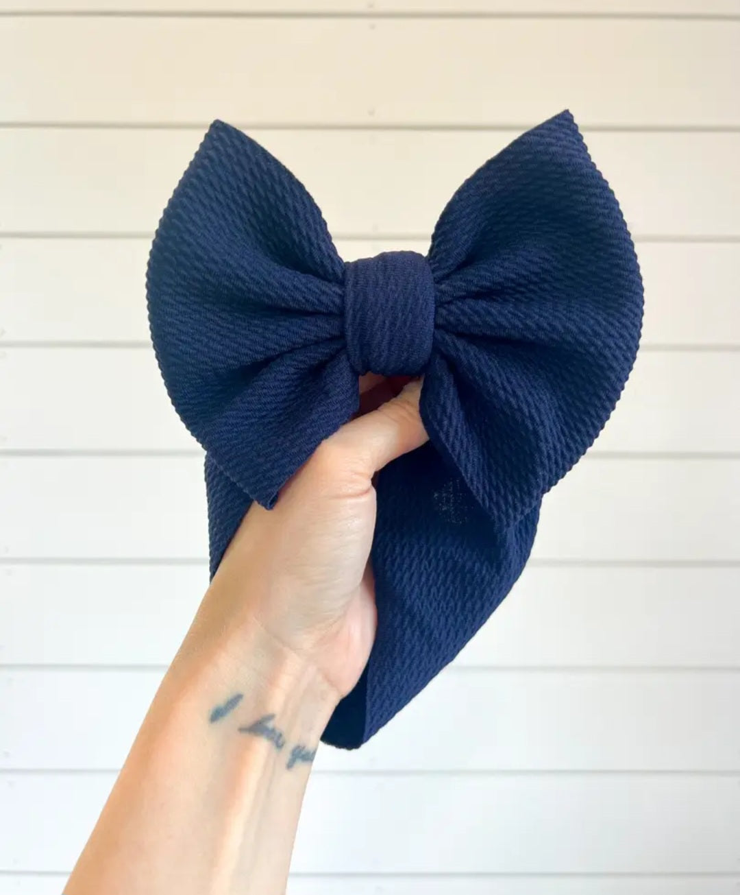Navy Bullet Bow + Headwrap