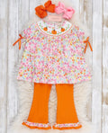 Blooming Harvest Patch Embroidered Ruffle Outfit