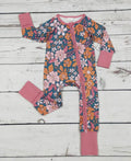 Flower Printed Baby Girl Zippy