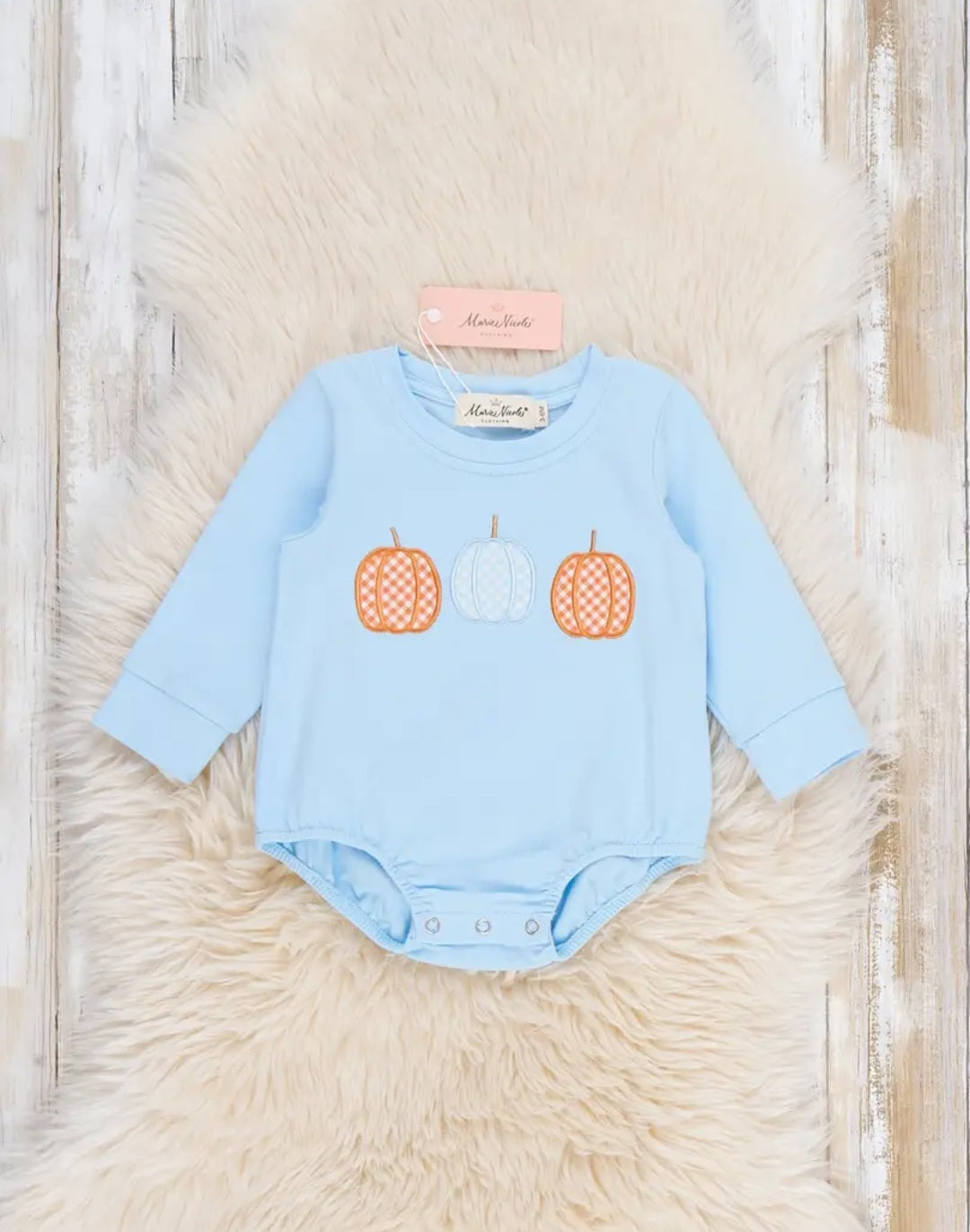 Pumpkin Patch Days Embroidered Bubble Romper