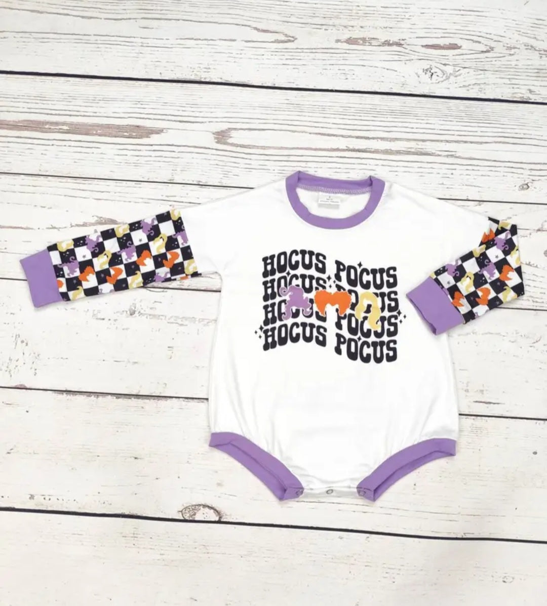 Baby Halloween Checkered Bubble