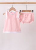 Pink Lace Jacquard Bloomer Set