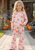 Pumpkin & Ghost Printed Girls 2 Piece Set
