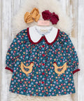 Garden Bloom Hen Embroidered Dress