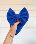 Royal Blue Bullet Bow + Headwrap