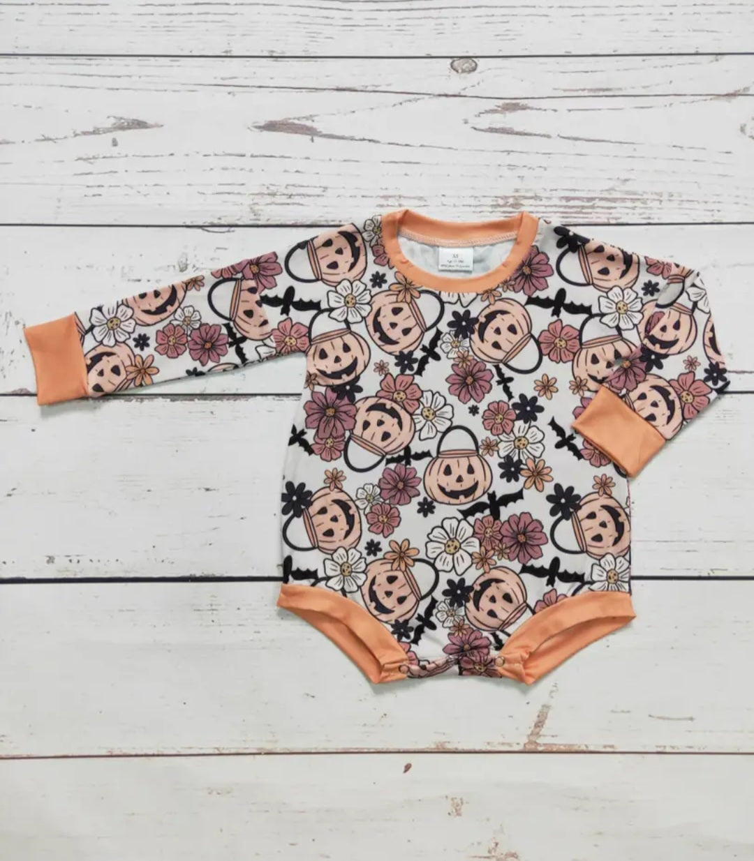 Baby Pumpkin Print Halloween Bubble