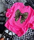 Camo Bow Neon Sweatshirt