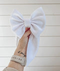 White Bullet Bow + Headwrap