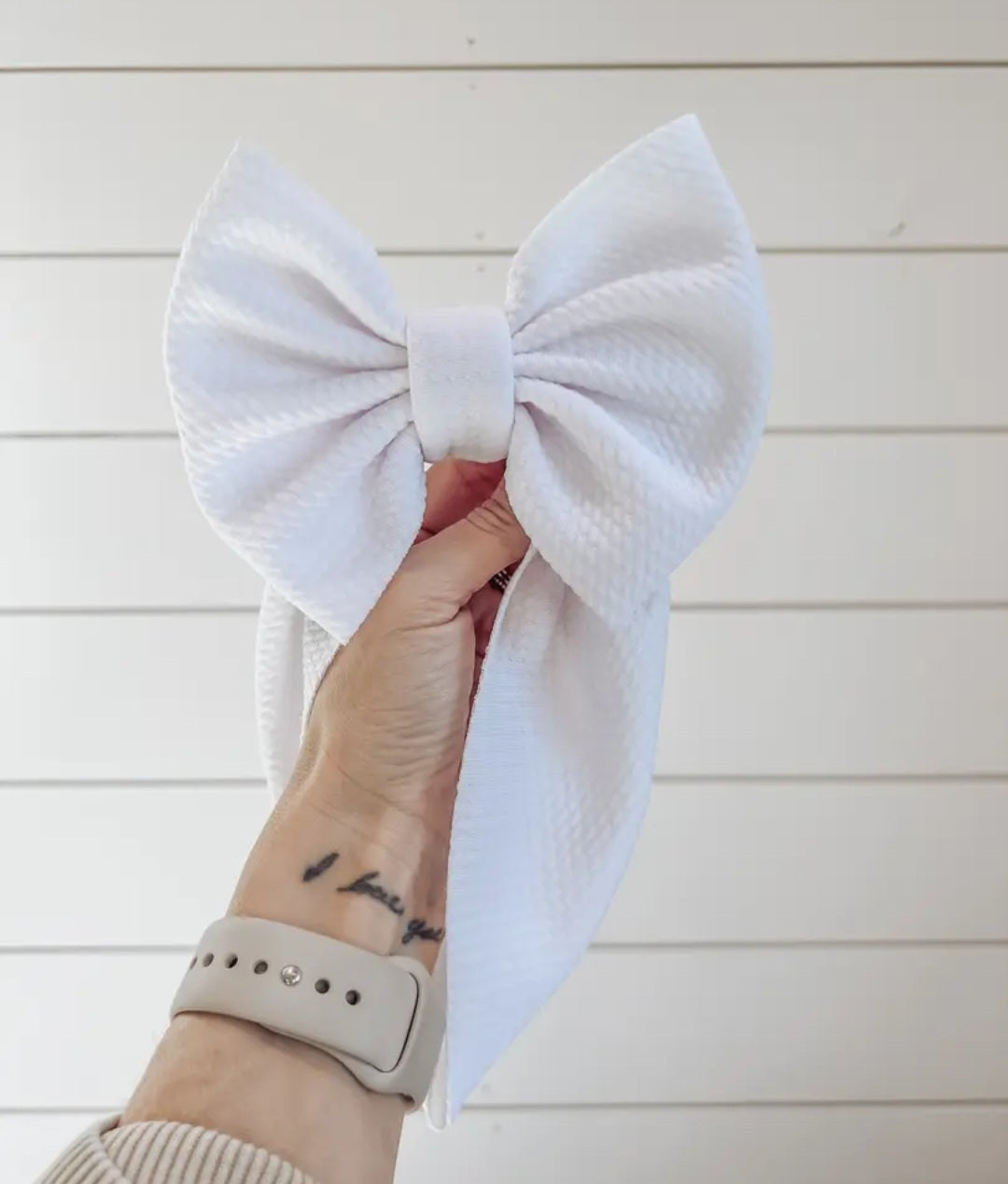 White Bullet Bow + Headwrap