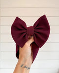 Maroon Bullet Bow + Headwrap