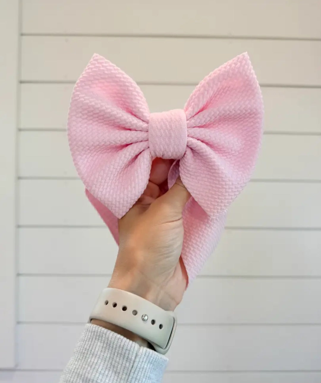 New Light Pink Bullet Bow + Headwrap