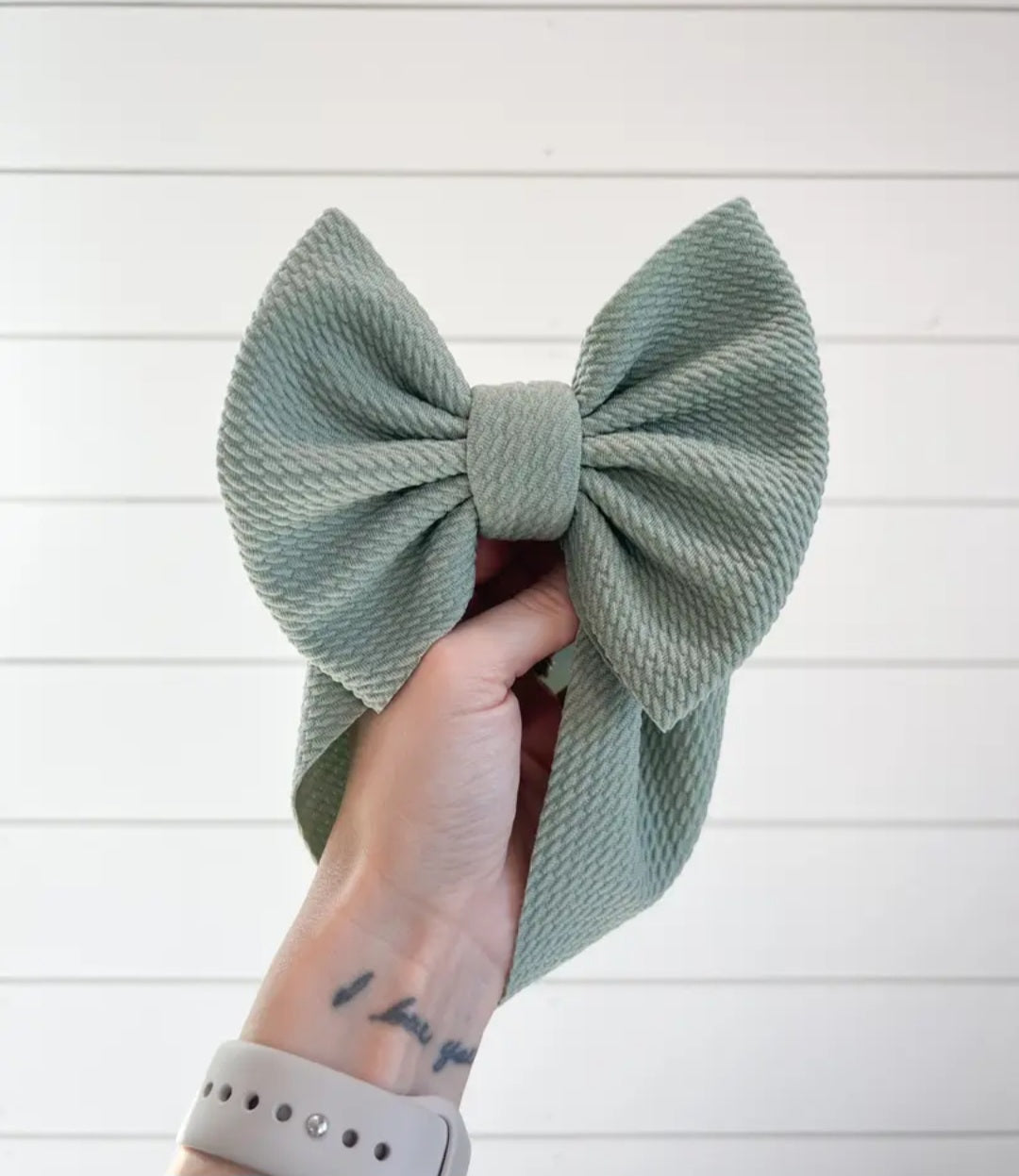 Sage Bullet Bow + Headwrap